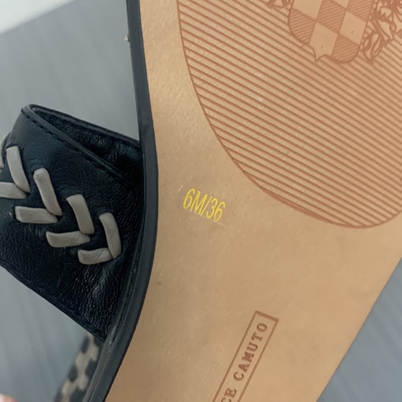 Vince Camuto Senilia Black and Tan Gladiator Braided Detail Sandal Women size 6 - Picture 6 of 15